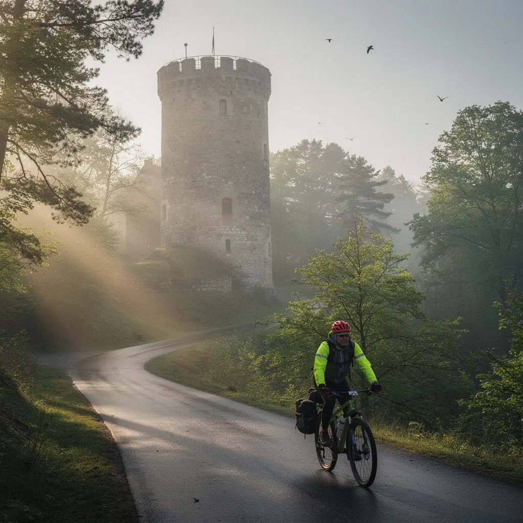 Malebný výhled na řeku Vltavu s loděmi plujícími podél břehu.